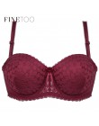 1/2 szklanki koronki biustonosz Sexy Super biustonosze push-up dla kobiet moda 6 kolorów kobiet fiszbiny bielizna kwiatowy biust