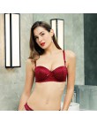 1/2 szklanki koronki biustonosz Sexy Super biustonosze push-up dla kobiet moda 6 kolorów kobiet fiszbiny bielizna kwiatowy biust