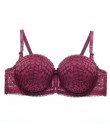 1/2 szklanki koronki biustonosz Sexy Super biustonosze push-up dla kobiet moda 6 kolorów kobiet fiszbiny bielizna kwiatowy biust