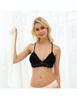 Finetoo Fashion 3/4 Cup czarny biustonosz bez fiszbin kobiet bez podszewki bielizna Sexy biustonosz kwiecista koronka dla kobiet