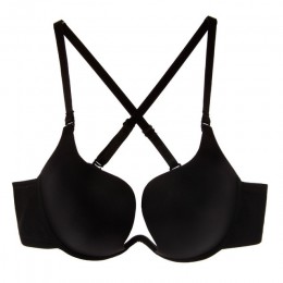 Nowy sexy biustonosz Push Up U Plunge biustonosz bielizna damska D kubek bez szwu biustonosz half Cup i krótka sukienka bielizna