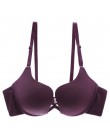 Nowy sexy biustonosz Push Up U Plunge biustonosz bielizna damska D kubek bez szwu biustonosz half Cup i krótka sukienka bielizna