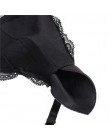 Finetoo Fashion 3/4 Cup czarny biustonosz bez fiszbin kobiet bez podszewki bielizna Sexy biustonosz kwiecista koronka dla kobiet