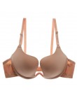 Nowy sexy biustonosz Push Up U Plunge biustonosz bielizna damska D kubek bez szwu biustonosz half Cup i krótka sukienka bielizna