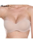 Plusgalpret Sexy Women Slim cienki bezszwowy biustonosz bez ramiączek wygodny bez podszewki fiszbinowy biustonosz owinięty klatk