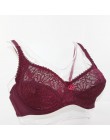Koronkowe biustonosze damskie przezroczyste biustonosz z fiszbinami seksowna bielizna bielizna perspektywa Plus rozmiar Bralette