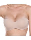 Plusgalpret Sexy Women Slim cienki bezszwowy biustonosz bez ramiączek wygodny bez podszewki fiszbinowy biustonosz owinięty klatk