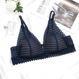 A B Cup biustonosz koronkowe biustonosze bez fiszbin dla kobiet seksowny biustonosz push-up przednie zapięcie Bralette bez fiszb
