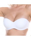 Plusgalpret Sexy Women Slim cienki bezszwowy biustonosz bez ramiączek wygodny bez podszewki fiszbinowy biustonosz owinięty klatk