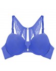 New Arrival biustonosz seksowny biustonosz Push-Up biustonosz zapinany z przodu dla kobiet motyl Racerback biustonosz małe piers