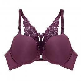 New Arrival biustonosz seksowny biustonosz Push-Up biustonosz zapinany z przodu dla kobiet motyl Racerback biustonosz małe piers