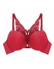 New Arrival biustonosz seksowny biustonosz Push-Up biustonosz zapinany z przodu dla kobiet motyl Racerback biustonosz małe piers