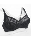 Koronkowe biustonosze damskie przezroczyste biustonosz z fiszbinami seksowna bielizna bielizna perspektywa Plus rozmiar Bralette