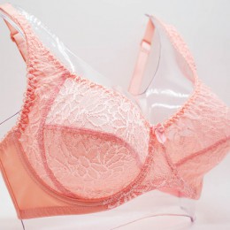 Koronkowe biustonosze damskie przezroczyste biustonosz z fiszbinami seksowna bielizna bielizna perspektywa Plus rozmiar Bralette