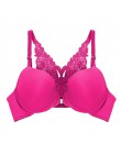New Arrival biustonosz seksowny biustonosz Push-Up biustonosz zapinany z przodu dla kobiet motyl Racerback biustonosz małe piers
