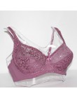 Koronkowe biustonosze damskie przezroczyste biustonosz z fiszbinami seksowna bielizna bielizna perspektywa Plus rozmiar Bralette