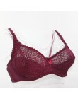 Koronkowe biustonosze damskie przezroczyste biustonosz z fiszbinami seksowna bielizna bielizna perspektywa Plus rozmiar Bralette
