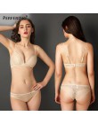 Perfering nowy Push Up koronki biustonosz ustawić zebrać Bralette bez szwu biustonosz kobiet WireFree moda gładka bielizna Sexy 