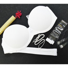 YANDW Hot biustonosz Push Up biały duży rozmiar bielizna Bralette kobiety Halter bez ramiączek Sexy BH ślub A B C D E F 70 75 80