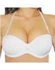 YANDW Hot biustonosz Push Up biały duży rozmiar bielizna Bralette kobiety Halter bez ramiączek Sexy BH ślub A B C D E F 70 75 80