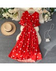 Slim 2020 Vintage Love nadruk w kształcie serca V Neck bandaż sukienka lato Midi długie Party kobiety wysokiej talii Vestido de 