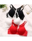 Kobiety biustonosz Sexy koronkowa bielizna bez pleców moda biustonosze push-up dla kobiet C D biustonosz nieusztywniany miękka b