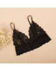 Kwiatowy biały czarny koronkowy przezroczysty Bralette Bralet biustonosz gorset Cami koszulka typu crop top 2019 miękki seksowny