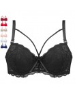 Ultra cienkie kobiety koronki biustonosz biustonosze plus Size superpiękne z przodu Bralette bielizna damska Sexy głębokie V duż