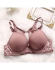 Kobiety biustonosz Sexy koronkowa bielizna bez pleców moda biustonosze push-up dla kobiet C D biustonosz nieusztywniany miękka b