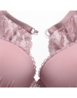 Kobiety biustonosz Sexy koronkowa bielizna bez pleców moda biustonosze push-up dla kobiet C D biustonosz nieusztywniany miękka b