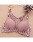 Kobiety biustonosz Sexy koronkowa bielizna bez pleców moda biustonosze push-up dla kobiet C D biustonosz nieusztywniany miękka b