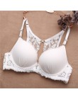 Kobiety biustonosz Sexy koronkowa bielizna bez pleców moda biustonosze push-up dla kobiet C D biustonosz nieusztywniany miękka b