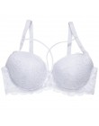 Ultra cienkie kobiety koronki biustonosz biustonosze plus Size superpiękne z przodu Bralette bielizna damska Sexy głębokie V duż