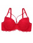 Ultra cienkie kobiety koronki biustonosz biustonosze plus Size superpiękne z przodu Bralette bielizna damska Sexy głębokie V duż