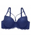 Ultra cienkie kobiety koronki biustonosz biustonosze plus Size superpiękne z przodu Bralette bielizna damska Sexy głębokie V duż