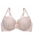Ultra cienkie kobiety koronki biustonosz biustonosze plus Size superpiękne z przodu Bralette bielizna damska Sexy głębokie V duż