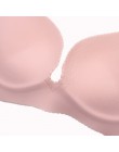 Sexy głębokie U biustonosze dla kobiet bielizna push-up biustonosz bezszwowy biustonosz bez fiszbin Backless Plunge Intimates bi