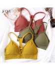 Kobiety biustonosze bluzka bawełniana Bralette seksowna bielizna moda Hollow biustonosz wyściełane bez pleców biustonosz bez fis