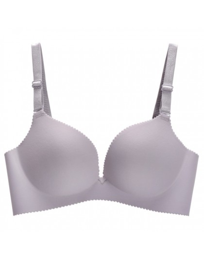 Sexy głębokie U biustonosze dla kobiet bielizna push-up biustonosz bezszwowy biustonosz bez fiszbin Backless Plunge Intimates bi