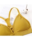 Kobiety biustonosze bluzka bawełniana Bralette seksowna bielizna moda Hollow biustonosz wyściełane bez pleców biustonosz bez fis