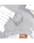 CHRLEISURE Bralette Fitness koronkowy cienki pasek na ramię bielizna damska anty-lekki, odporny na wstrząsy biustonosz Push Up