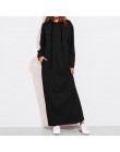 Celmia Plus Size kobiety Maxi sukienka jesień sukienka z kapturem bluza kobiet z długim rękawem swetry sweter zimowy Vestido Rob