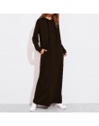 Celmia Plus Size kobiety Maxi sukienka jesień sukienka z kapturem bluza kobiet z długim rękawem swetry sweter zimowy Vestido Rob