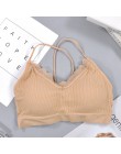 CHRLEISURE Bralette Fitness koronkowy cienki pasek na ramię bielizna damska anty-lekki, odporny na wstrząsy biustonosz Push Up