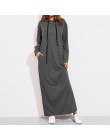 Celmia Plus Size kobiety Maxi sukienka jesień sukienka z kapturem bluza kobiet z długim rękawem swetry sweter zimowy Vestido Rob
