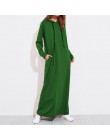 Celmia Plus Size kobiety Maxi sukienka jesień sukienka z kapturem bluza kobiet z długim rękawem swetry sweter zimowy Vestido Rob