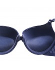 Seksowne biustonosze dla kobiet w paski Dot B/C Cup biustonosze push-up fiszbiny wyściełane gładka bielizna Bralette przednie za