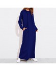 Celmia Plus Size kobiety Maxi sukienka jesień sukienka z kapturem bluza kobiet z długim rękawem swetry sweter zimowy Vestido Rob