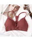 Kobiety biustonosze bluzka bawełniana Bralette seksowna bielizna moda Hollow biustonosz wyściełane bez pleców biustonosz bez fis
