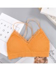 CHRLEISURE Bralette Fitness koronkowy cienki pasek na ramię bielizna damska anty-lekki, odporny na wstrząsy biustonosz Push Up